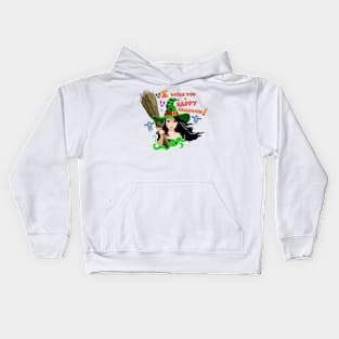 Halloween and the witch Kids Hoodie